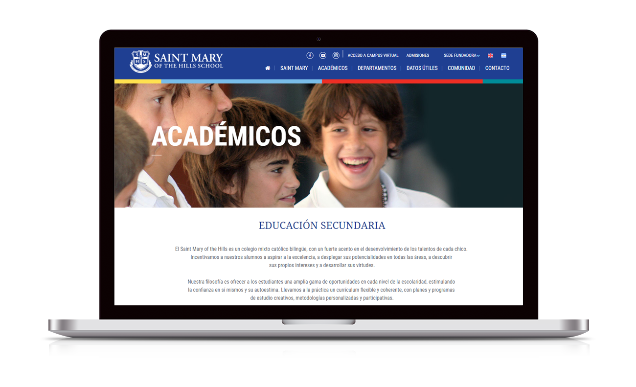 Saint Mary of the Hills School Diseño Web